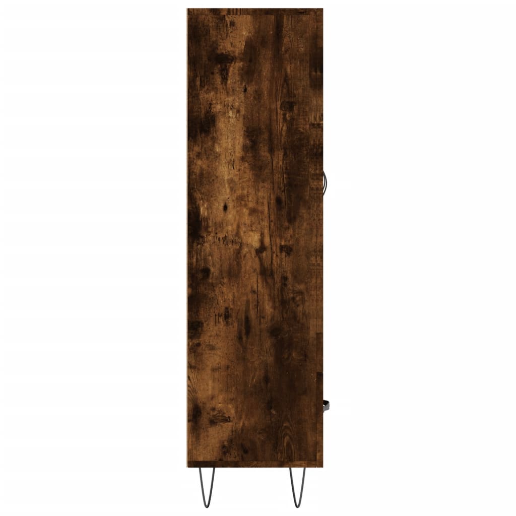 skab 69,5x31x115 cm konstrueret træ røget sonoma-eg
