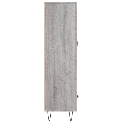 skab 69,5x31x115 cm konstrueret træ grå sonoma-eg