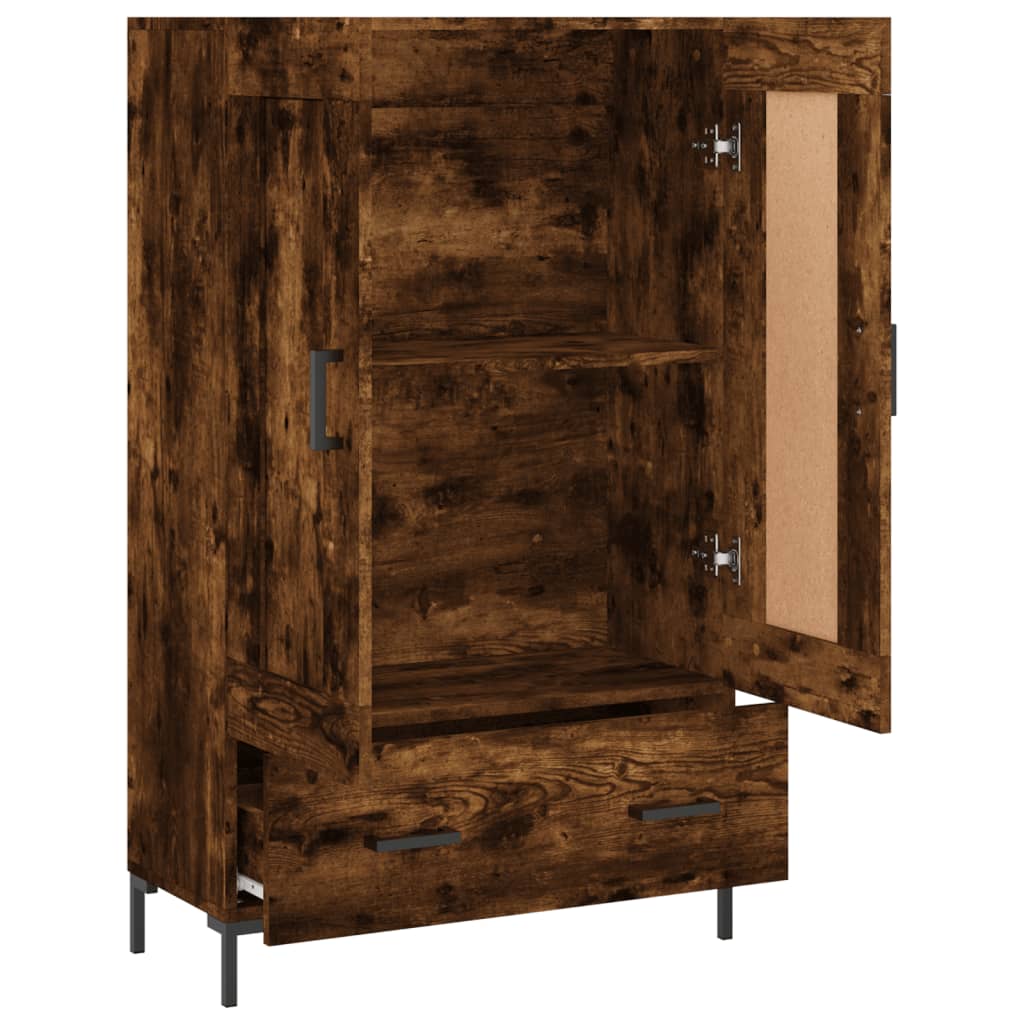 skab 69,5x31x115 cm konstrueret træ røget sonoma-eg