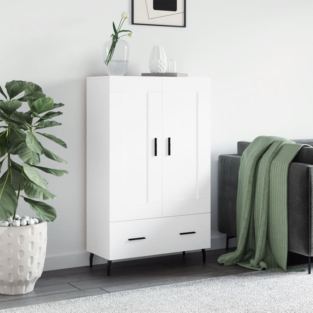 skab 69,5x31x115 cm konstrueret træ hvid