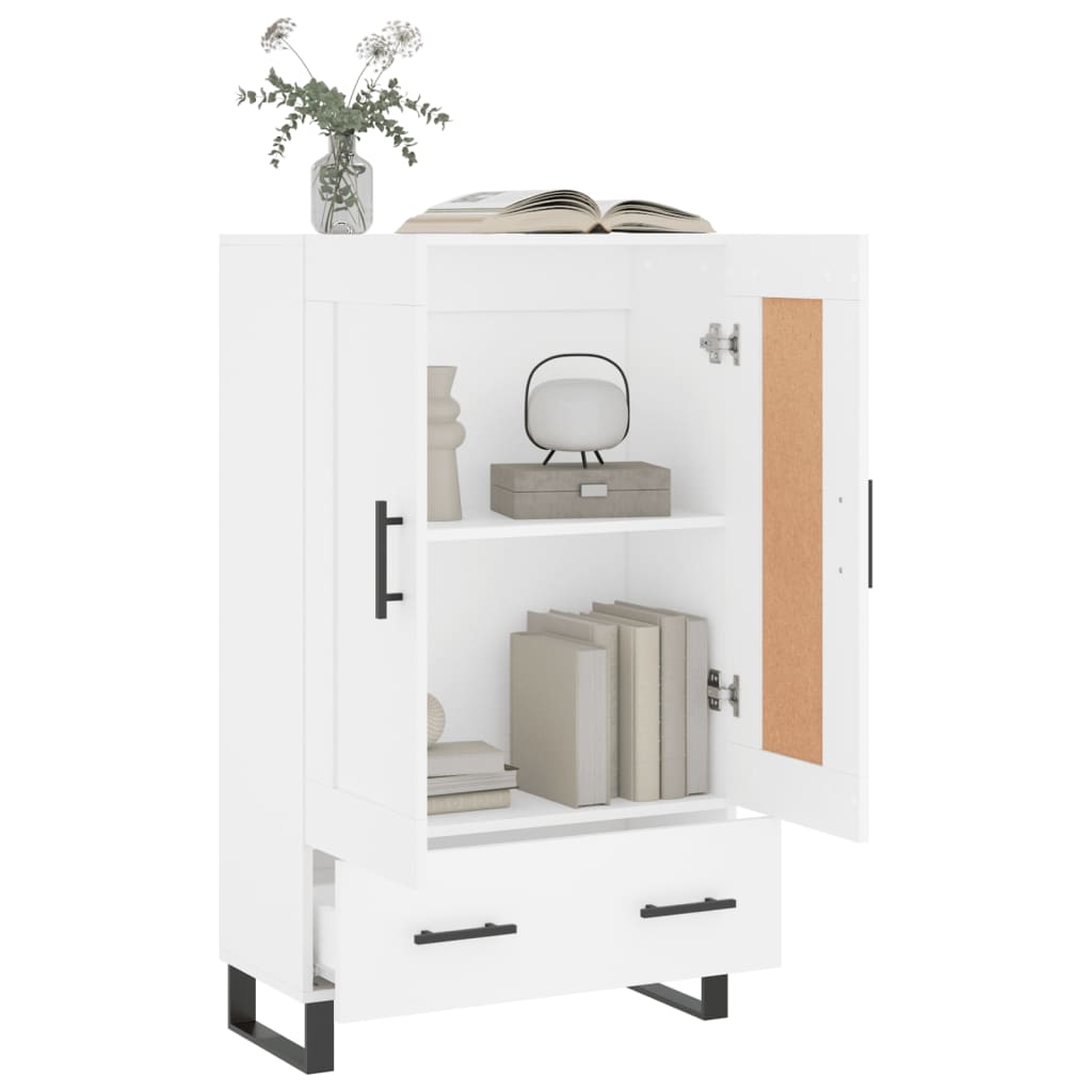 skab 69,5x31x115 cm konstrueret træ hvid