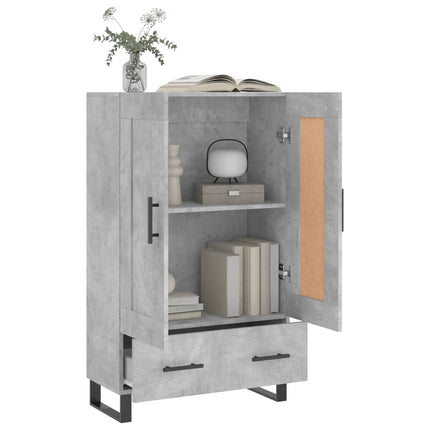 skab 69,5x31x115 cm konstrueret træ betongrå