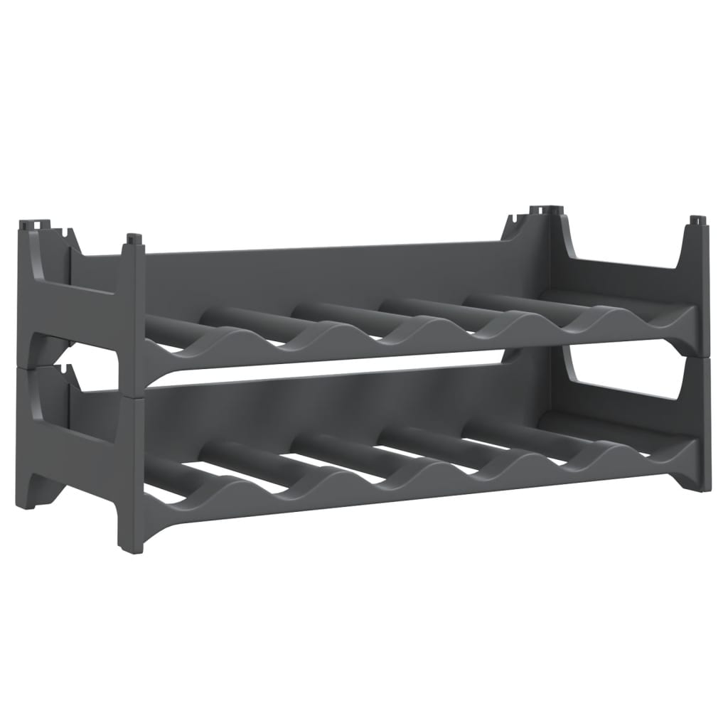 vinreol til 12 flasker stabelbar PP