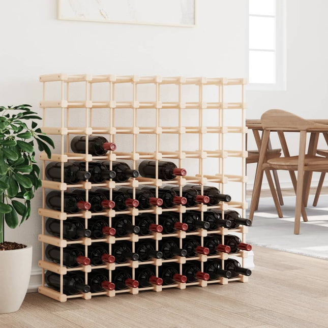 vinreol til 72 flasker 90,5x23x90,5 cm massivt fyrretræ