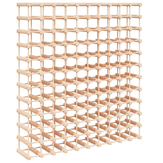 vinreol til 120 flasker 112,5x23x123,5 cm massivt fyrretræ