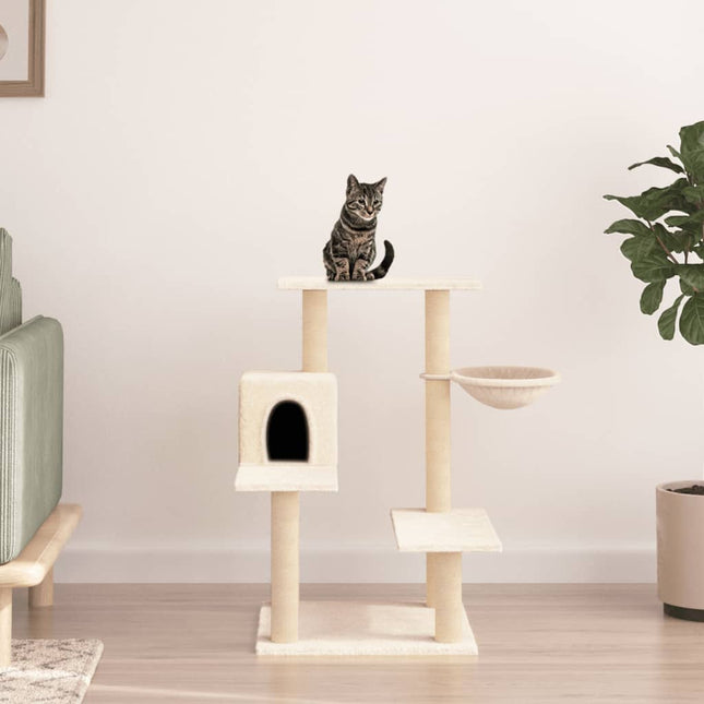 kradsetræ med sisalstolper 82,5 cm cremefarvet
