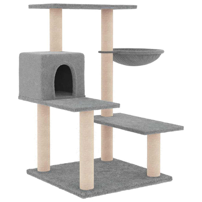 kradsetræ med sisalstolper 82,5 cm lysegrå
