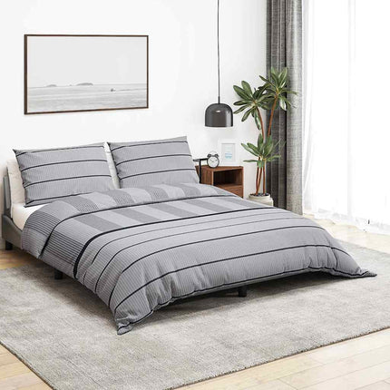 sengetøj 200x200 cm bomuld grå