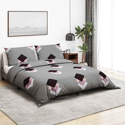 sengetøj 240x220 cm bomuld grå