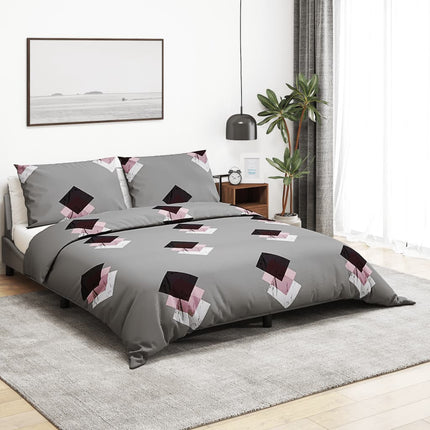sengetøj 260x240 cm bomuld grå