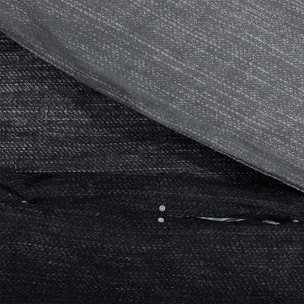 sengetøj 200x200 cm bomuld mørkegrå