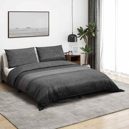 sengetøj 200x200 cm bomuld mørkegrå