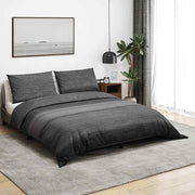 sengetøj 260x240 cm bomuld mørkegrå