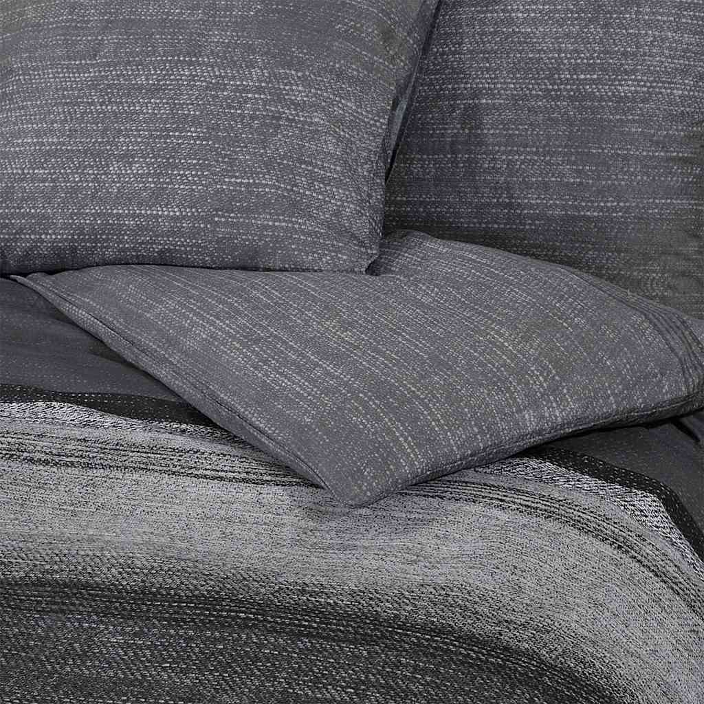 sengetøj 200x220 cm bomuld mørkegrå