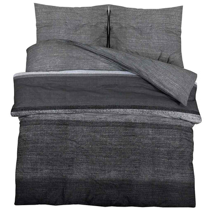 sengetøj 260x220 cm bomuld mørkegrå