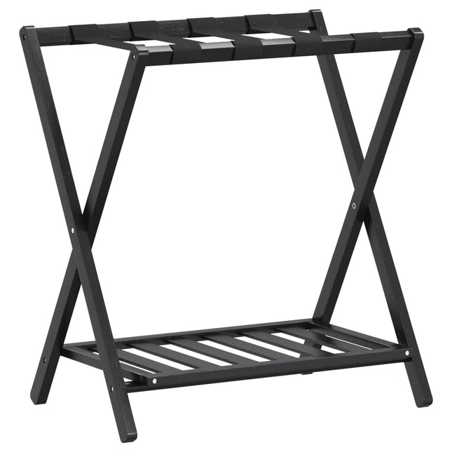 kuffertbænk 68x38x58 cm bambus sort