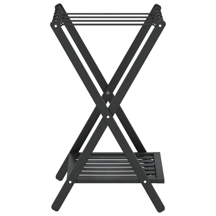 kuffertbænk 68x38x58 cm bambus sort