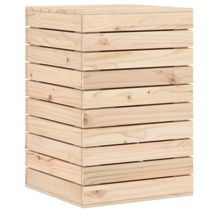 vasketøjskurv 44x44x66 cm massivt fyrretræ