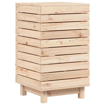 vasketøjskurv 44x44x76 cm massivt fyrretræ