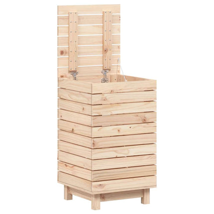 vasketøjskurv 44x44x76 cm massivt fyrretræ