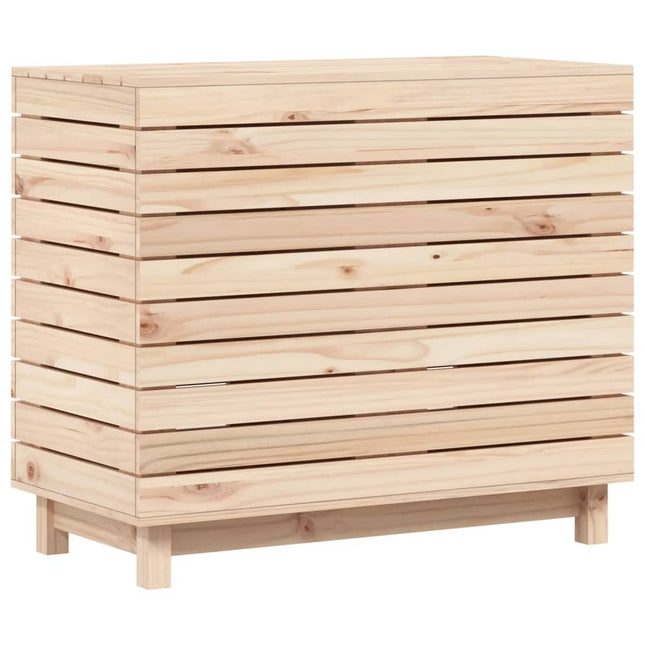 vasketøjskurv 88,5x44x76 cm massivt fyrretræ