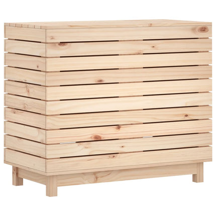 vasketøjskurv 88,5x44x76 cm massivt fyrretræ