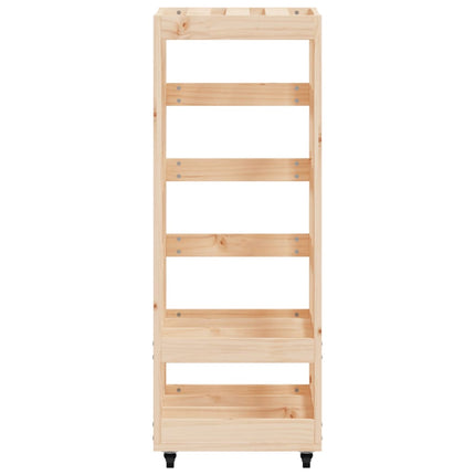 brændestativ med hjul 40x49x110 cm massivt fyrretræ