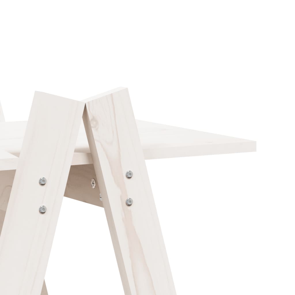 A-formet reol med 5 hylder 110x40x180,5 cm massivt fyrretræ