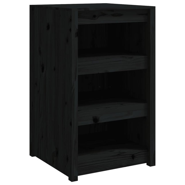 udendørs køkkenskab MEPPEL 55x55x92 cm massivt fyrretræ sort