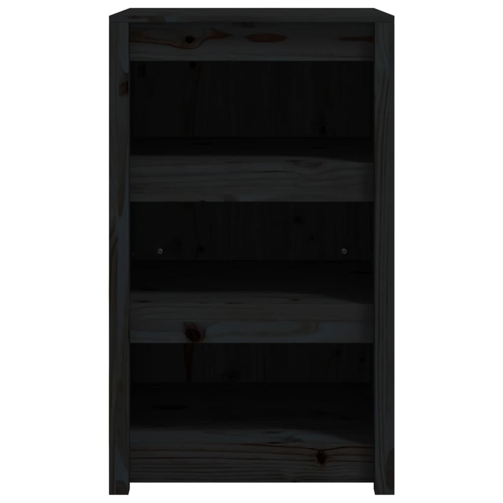 udendørs køkkenskab MEPPEL 55x55x92 cm massivt fyrretræ sort