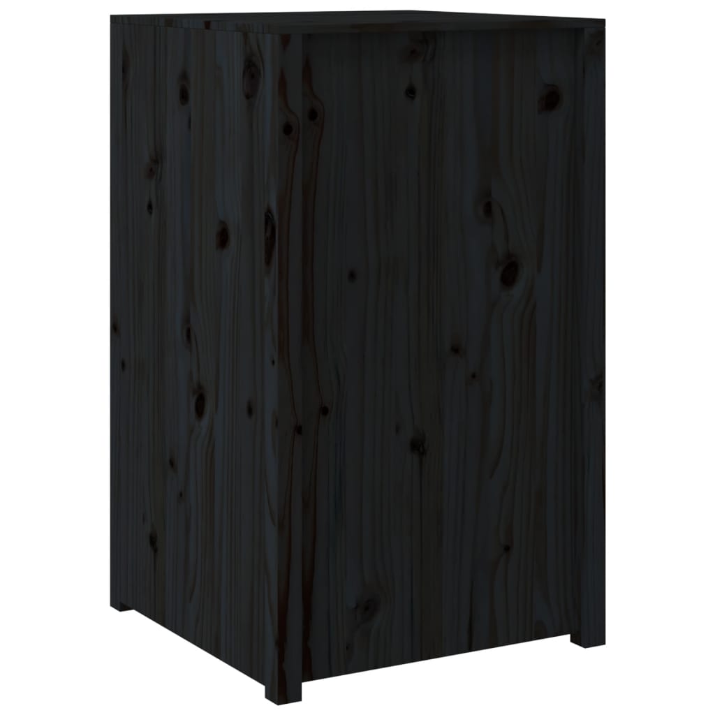 udendørs køkkenskab MEPPEL 55x55x92 cm massivt fyrretræ sort