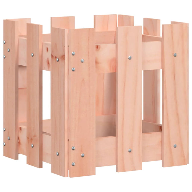 plantekasse med stakitdesign 30x30x30 cm massiv douglasfyr