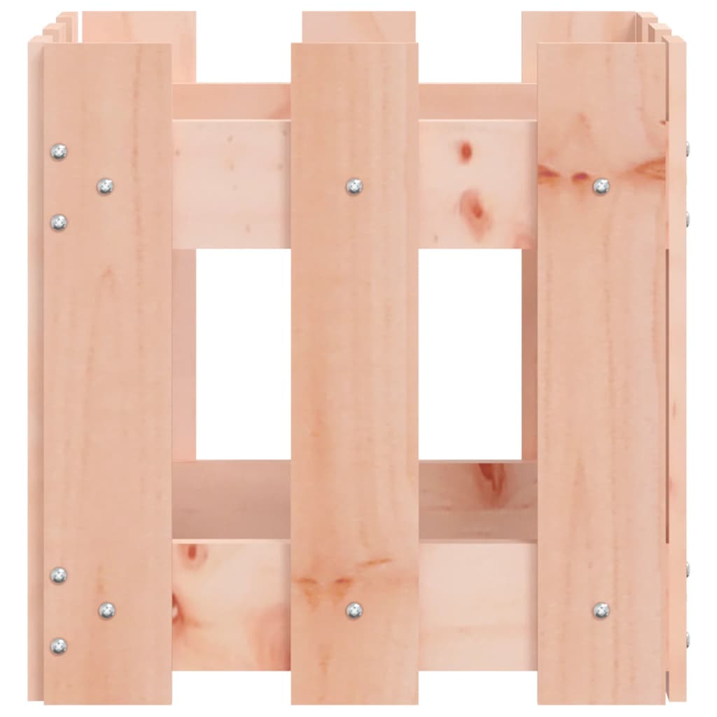 plantekasse med stakitdesign 30x30x30 cm massiv douglasfyr