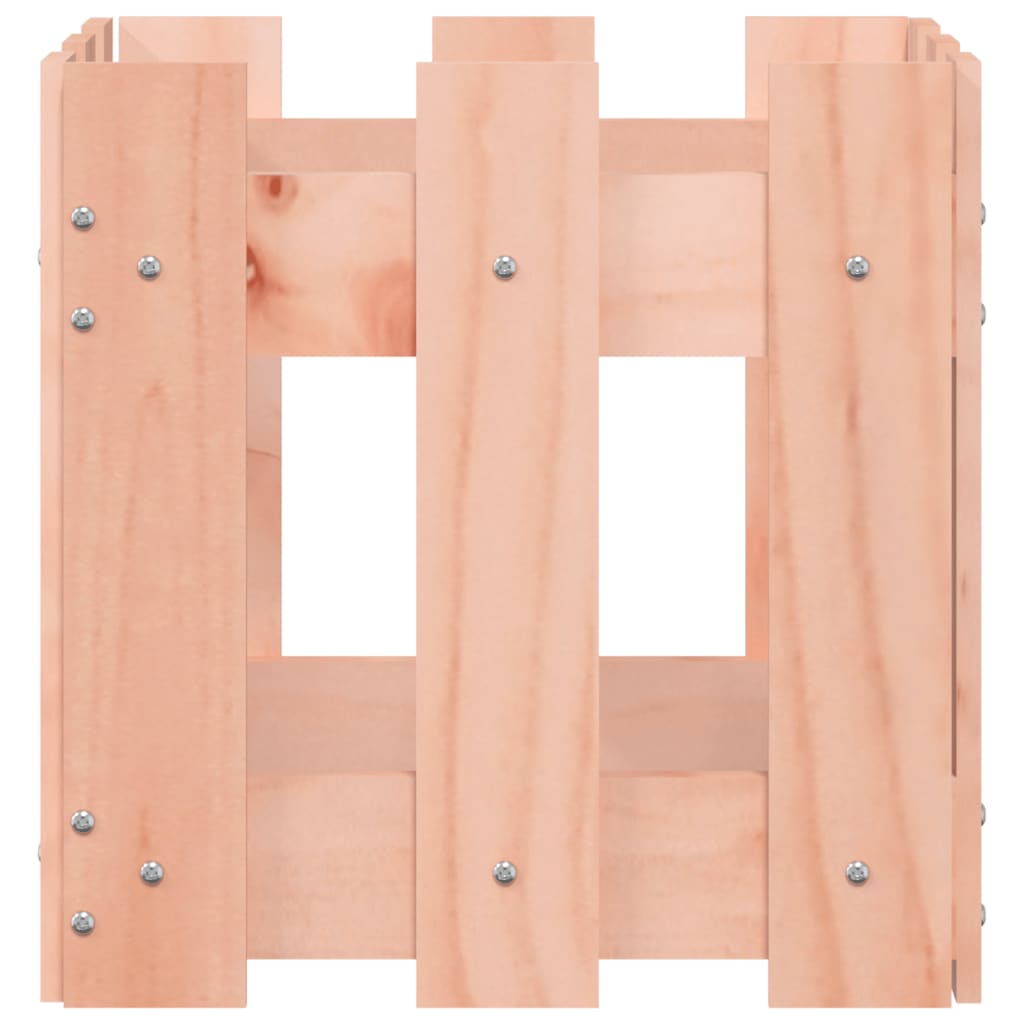 plantekasse med stakitdesign 30x30x30 cm massiv douglasfyr