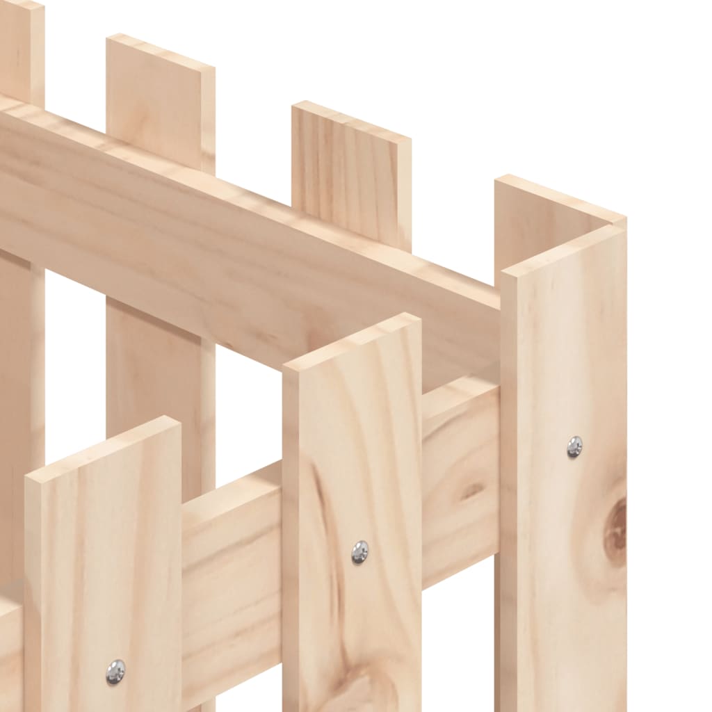 plantekasse med stakitdesign 40x40x40 cm massivt fyrretræ