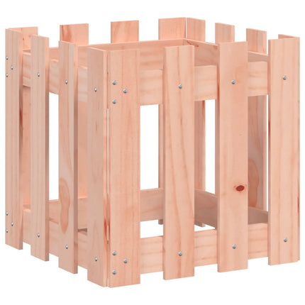 plantekasse med stakitdesign 40x40x40 cm massivt douglasfyr