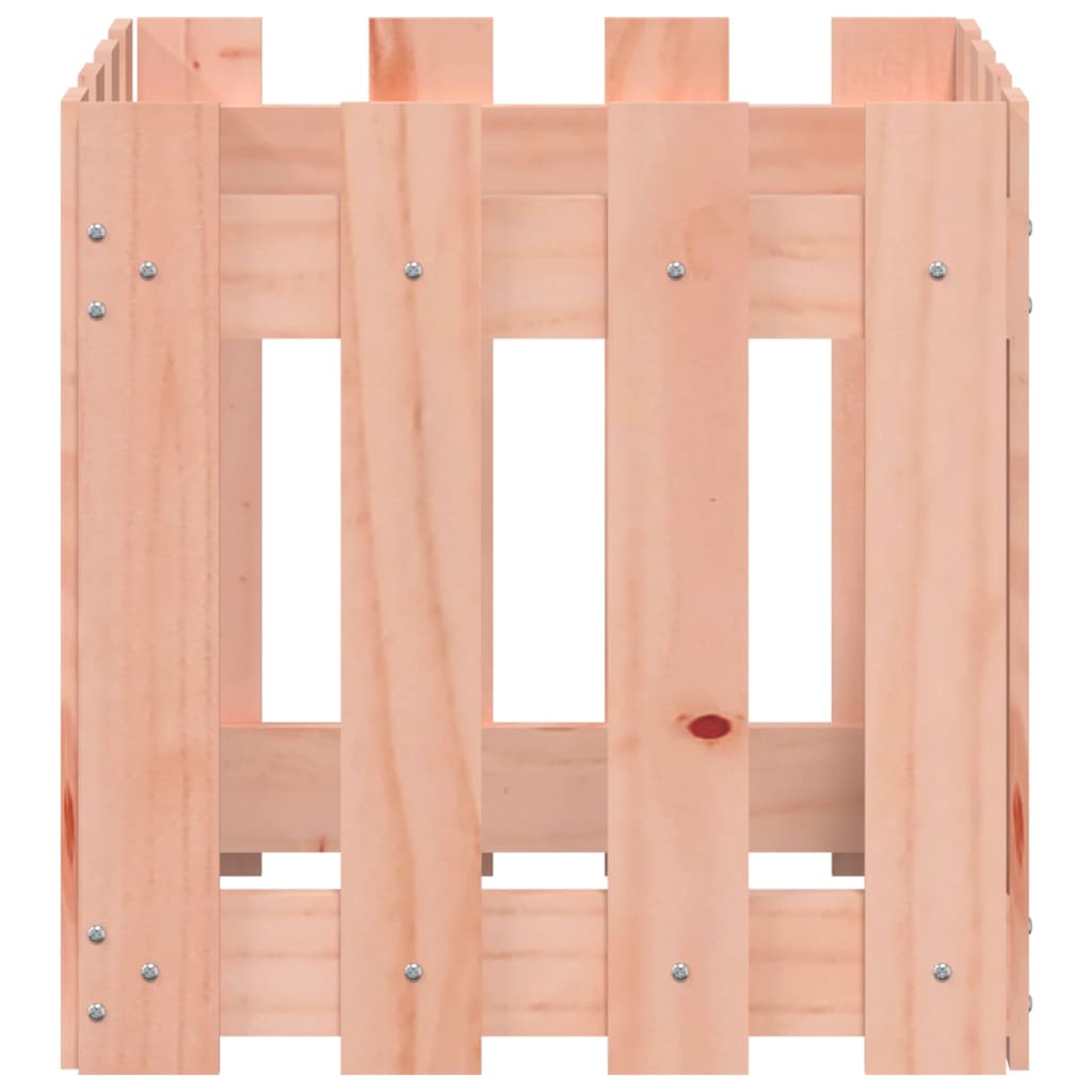 plantekasse med stakitdesign 40x40x40 cm massivt douglasfyr