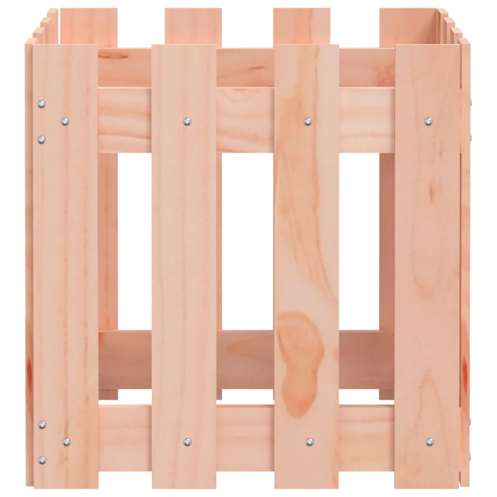 plantekasse med stakitdesign 40x40x40 cm massivt douglasfyr