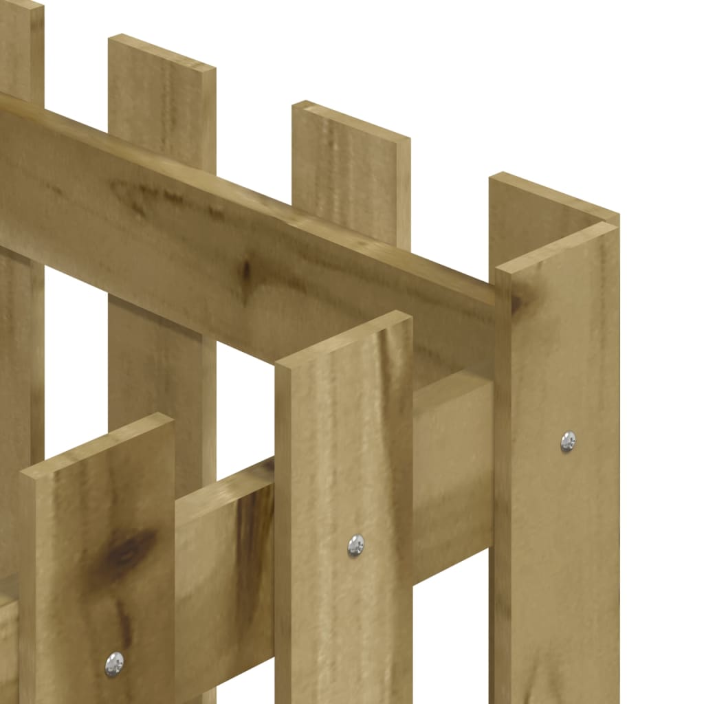 plantekasse med stakitdesign 40x40x40 cm imprægneret fyrretræ