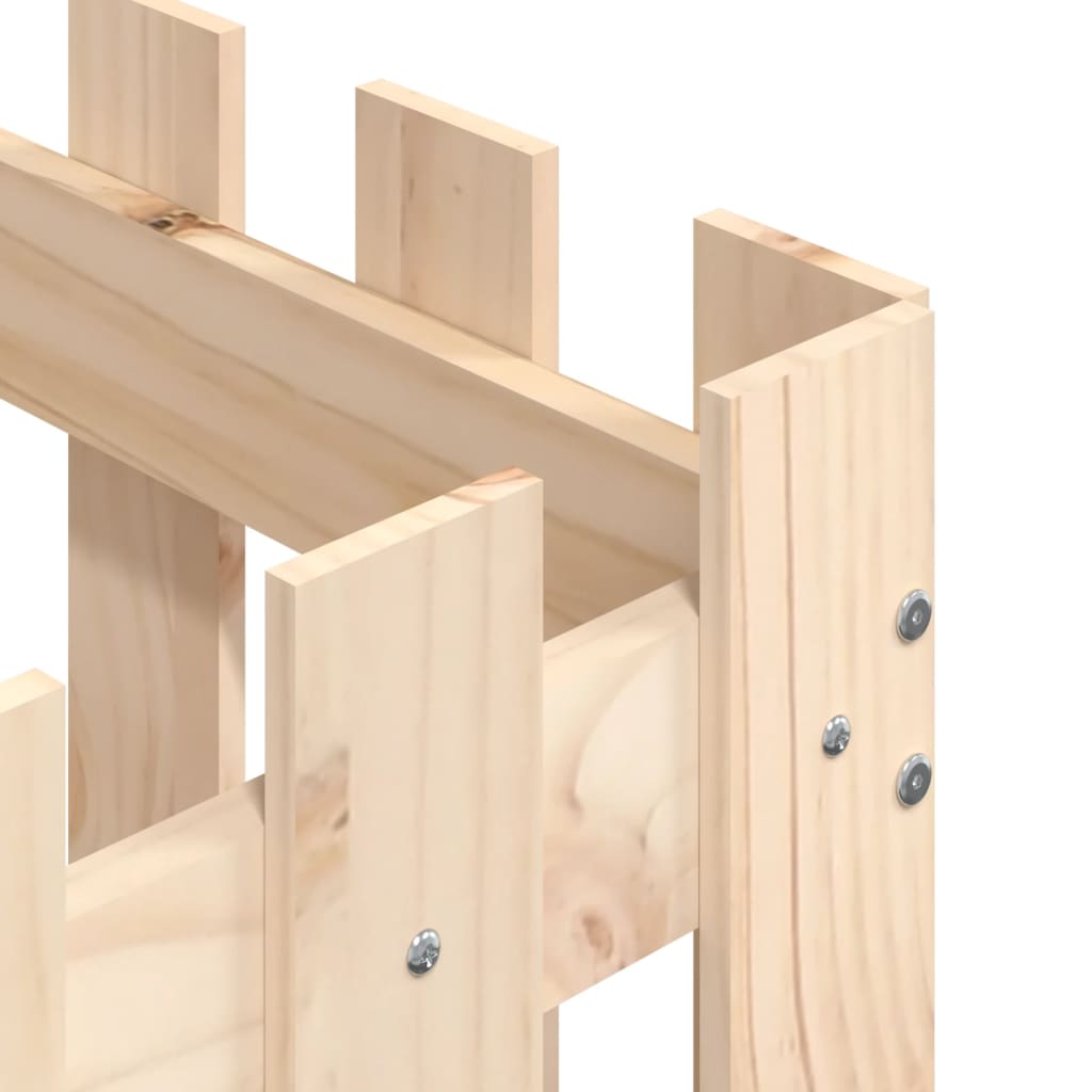 plantekasse med stakitdesign 50x50x50 cm massivt fyrretræ