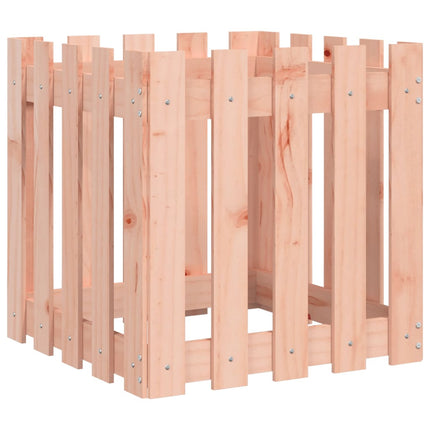 plantekasse med stakitdesign 50x50x50 cm massivt douglasfyr