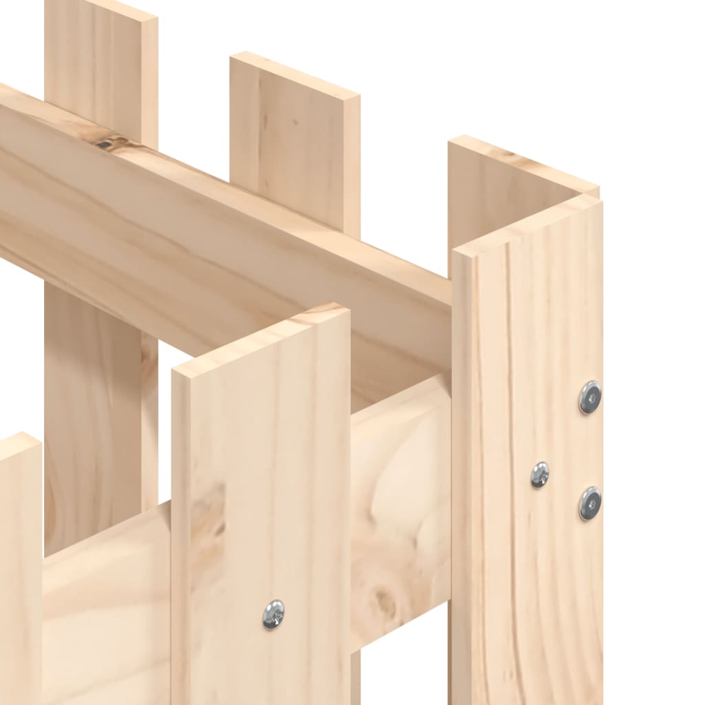 plantekasse med stakitdesign 60x60x60 cm massivt fyrretræ