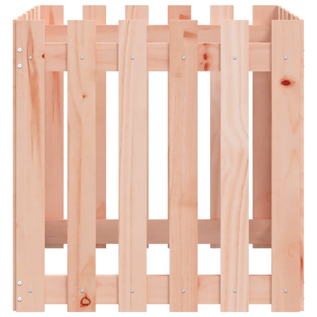 plantekasse med stakitdesign 60x60x60 cm massivt douglasfyr