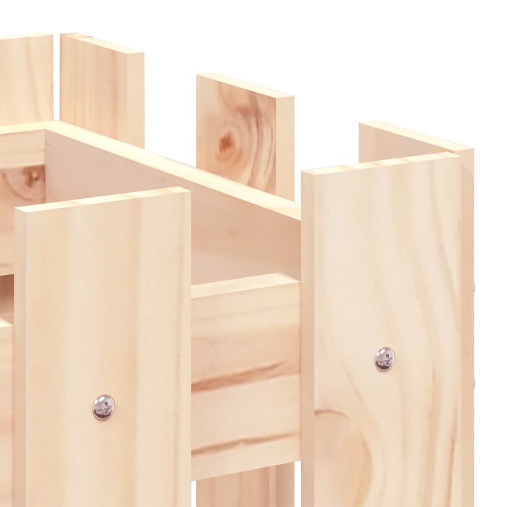 plantekasse med stakitdesign 60x30x30 cm massivt fyrretræ