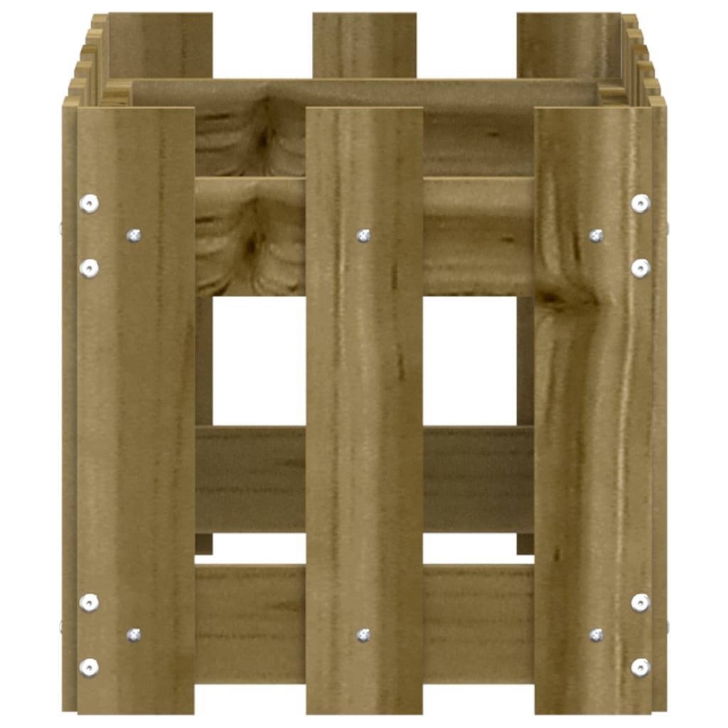 plantekasse med stakitdesign 60x30x30 cm imprægneret fyrretræ