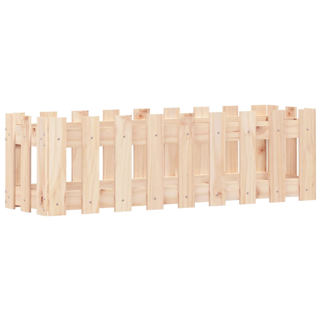 højbed med stakitdesign 100x30x30 cm massivt fyrretræ