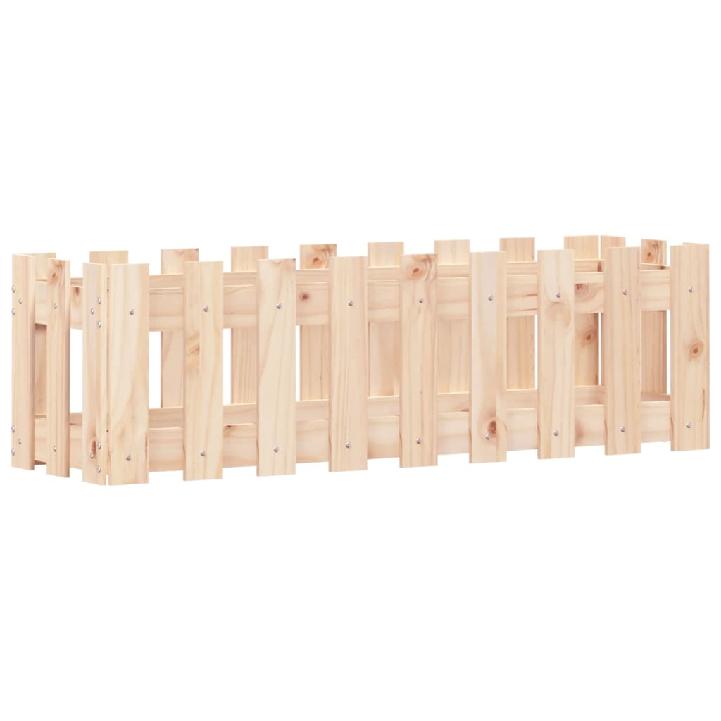 højbed med stakitdesign 100x30x30 cm massivt fyrretræ