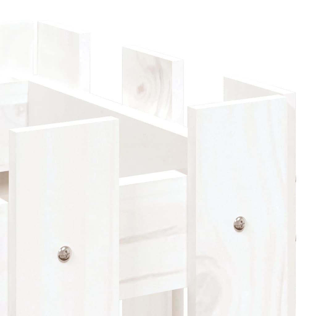 højbed med stakitdesign 100x30x30 cm massivt fyrretræ hvid