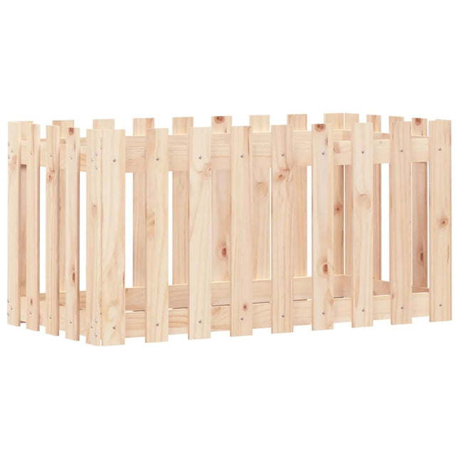højbed med stakitdesign 100x50x50 cm massivt fyrretræ
