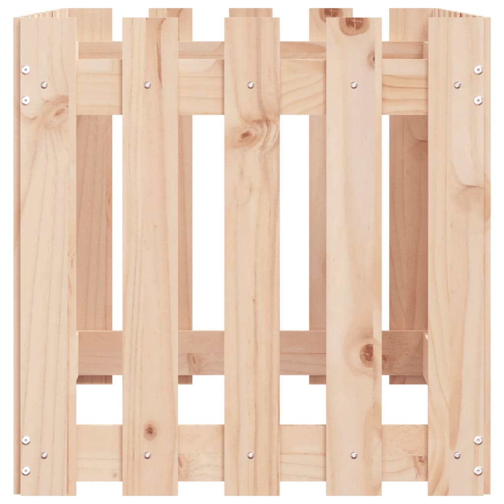 højbed med stakitdesign 100x50x50 cm massivt fyrretræ